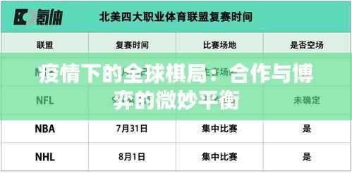 疫情下的全球棋局：合作与博弈的微妙平衡