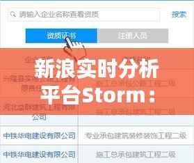 新浪实时分析平台Storm：大数据时代的实时数据处理利器