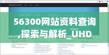 56300网站资料查询,探索与解析_UHD版10.631