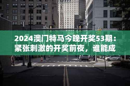 2024澳门特马今晚开奖53期：紧张刺激的开奖前夜，谁能成为大赢家