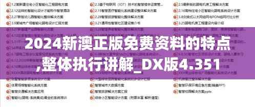 2024新澳正版免费资料的特点,整体执行讲解_DX版4.351