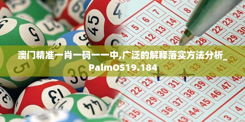 澳门精准一肖一码一一中,广泛的解释落实方法分析_PalmOS19.184