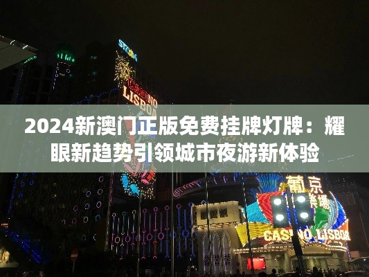 2024新澳门正版免费挂牌灯牌：耀眼新趋势引领城市夜游新体验