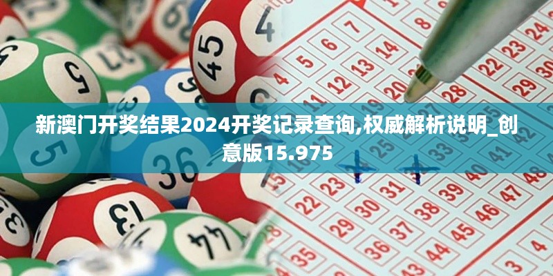 新澳门开奖结果2024开奖记录查询,权威解析说明_创意版15.975
