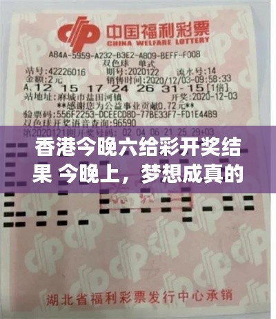 香港今晚六给彩开奖结果 今晚上，梦想成真的瞬间