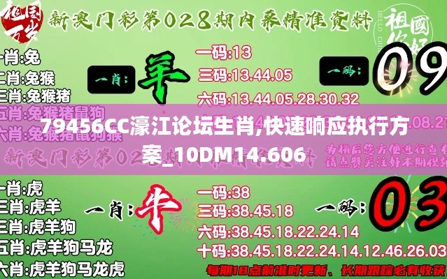79456CC濠江论坛生肖,快速响应执行方案_10DM14.606