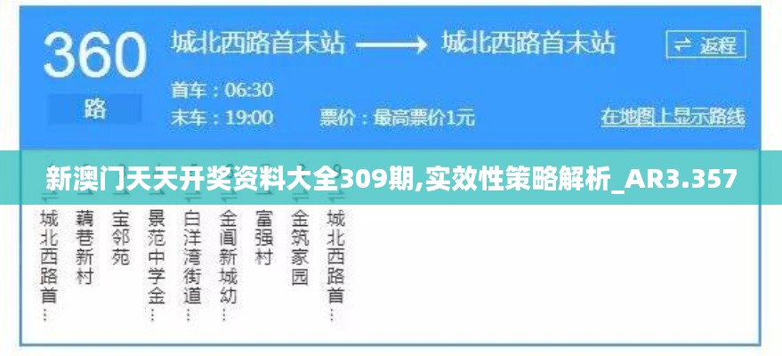 新澳门天天开奖资料大全309期,实效性策略解析_AR3.357
