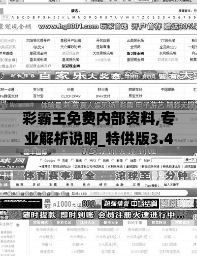 彩霸王免费内部资料,专业解析说明_特供版3.405