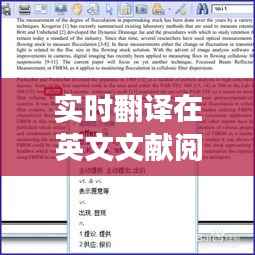 实时翻译在英文文献阅读中的应用与挑战