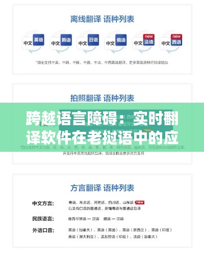 跨越语言障碍：实时翻译软件在老挝语中的应用与挑战