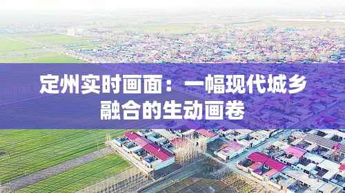定州实时画面：一幅现代城乡融合的生动画卷