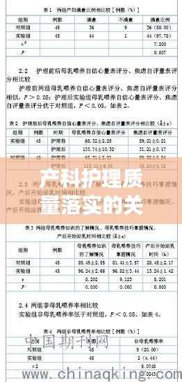产科护理质量落实的关键性与实施策略