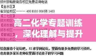 高二化学专题训练，深化理解与提升应用能力实战攻略