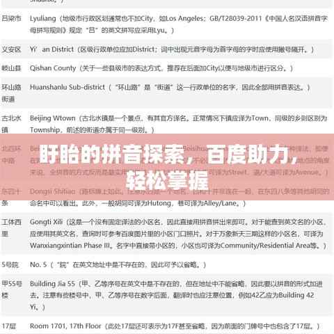 盱眙的拼音探索，百度助力，轻松掌握