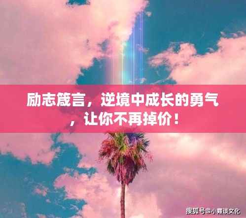 励志箴言，逆境中成长的勇气，让你不再掉价！