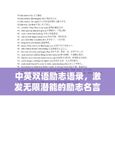 中英双语励志语录，激发无限潜能的励志名言