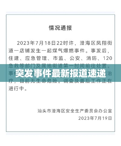 突发事件最新报道速递
