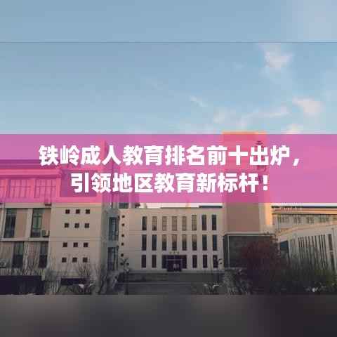 铁岭成人教育排名前十出炉，引领地区教育新标杆！