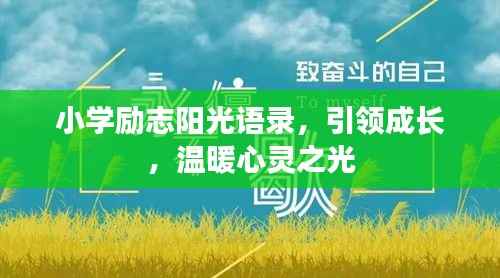 小学励志阳光语录，引领成长，温暖心灵之光