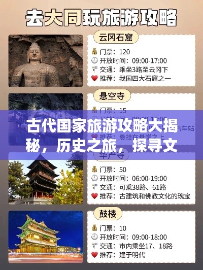 古代国家旅游攻略大揭秘，历史之旅，探寻文化遗迹！