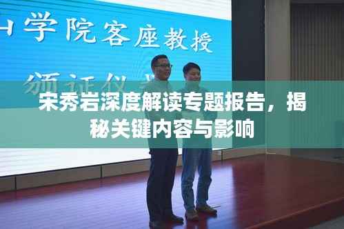 宋秀岩深度解读专题报告，揭秘关键内容与影响